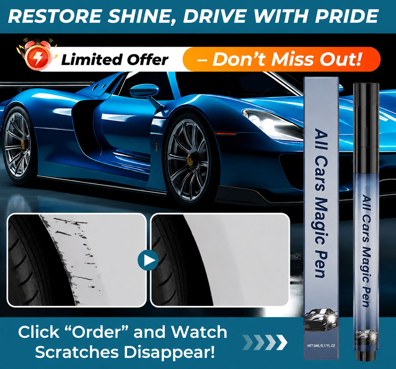 Magic Car Scratch Removal Pen โ Instant Paint Repair & Shine
