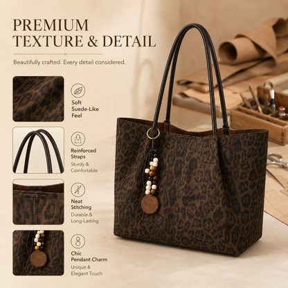 Velmora Leopard Tote – Spacious Everyday Style for Every Occasion
