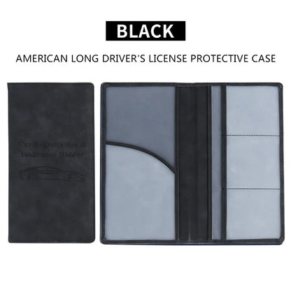 🚗 Car Registration & Insurance Document Holder | Premium PU Leather Organizer