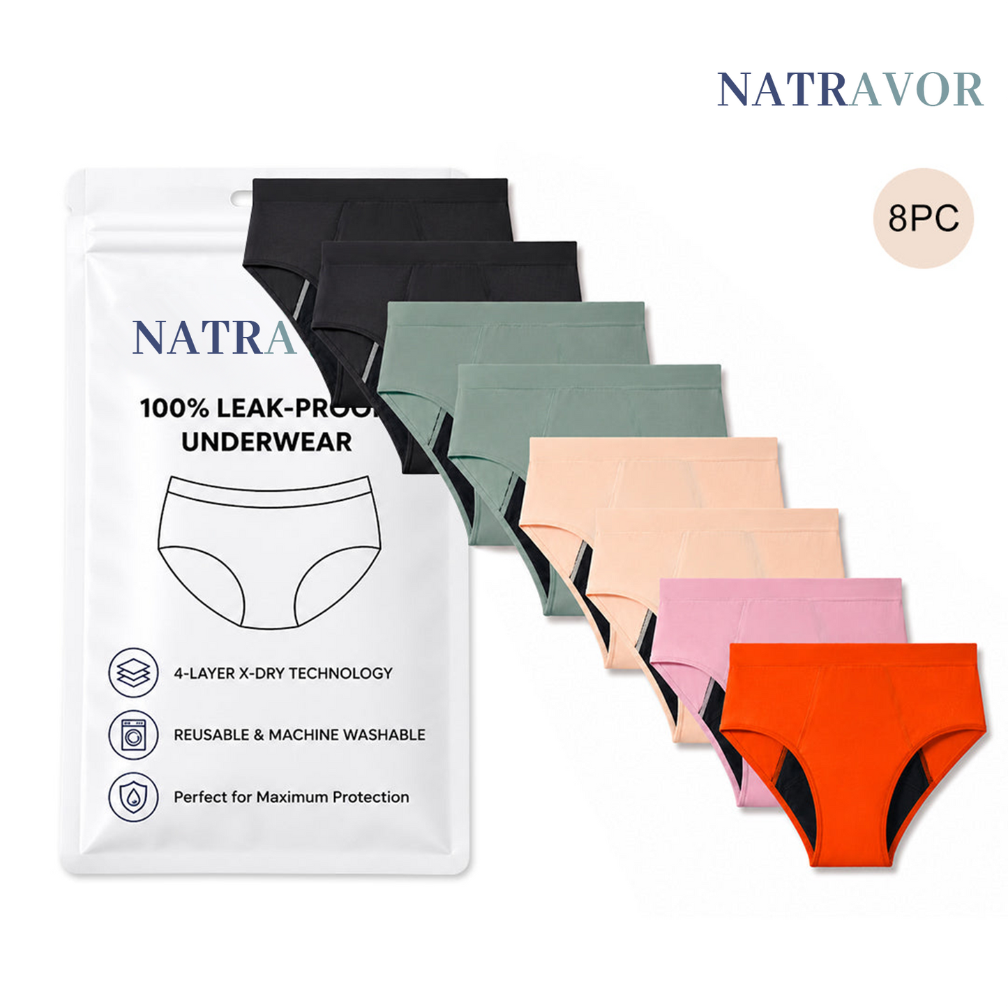 NATRAVOR™  100% Leak-Proof Underwear