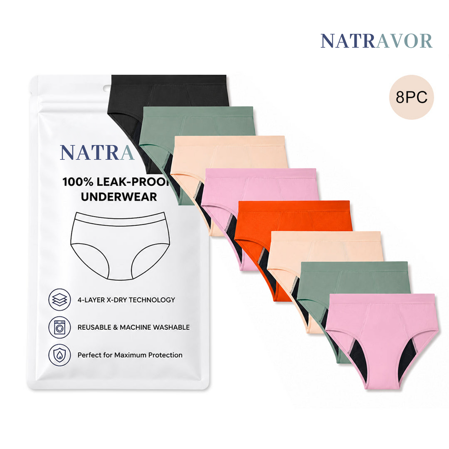 NATRAVOR™  100% Leak-Proof Underwear