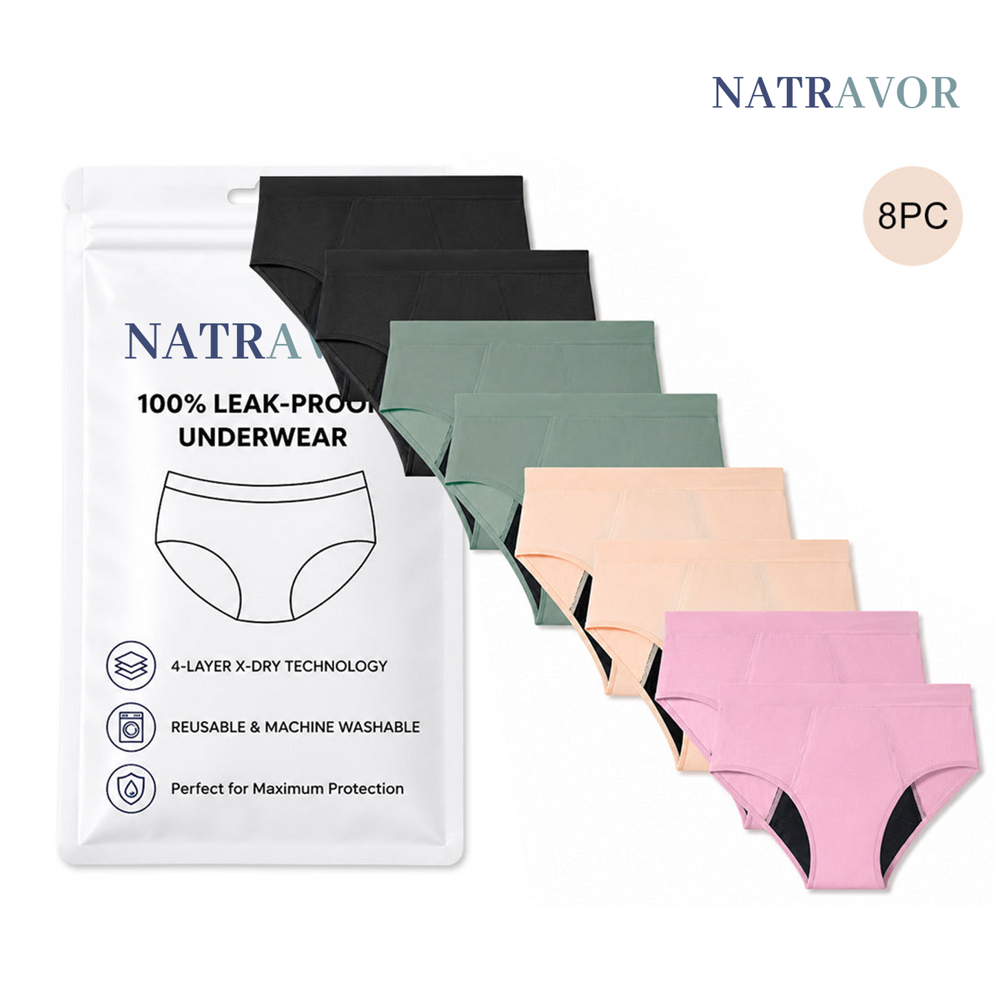 NATRAVOR™  100% Leak-Proof Underwear