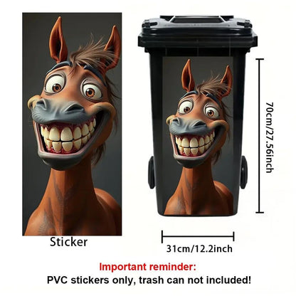 🗑️Creative Trash Can Sticker with Colourful Cartoon