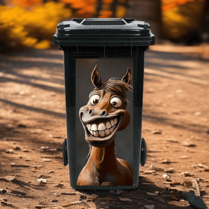 🗑️Creative Trash Can Sticker with Colourful Cartoon