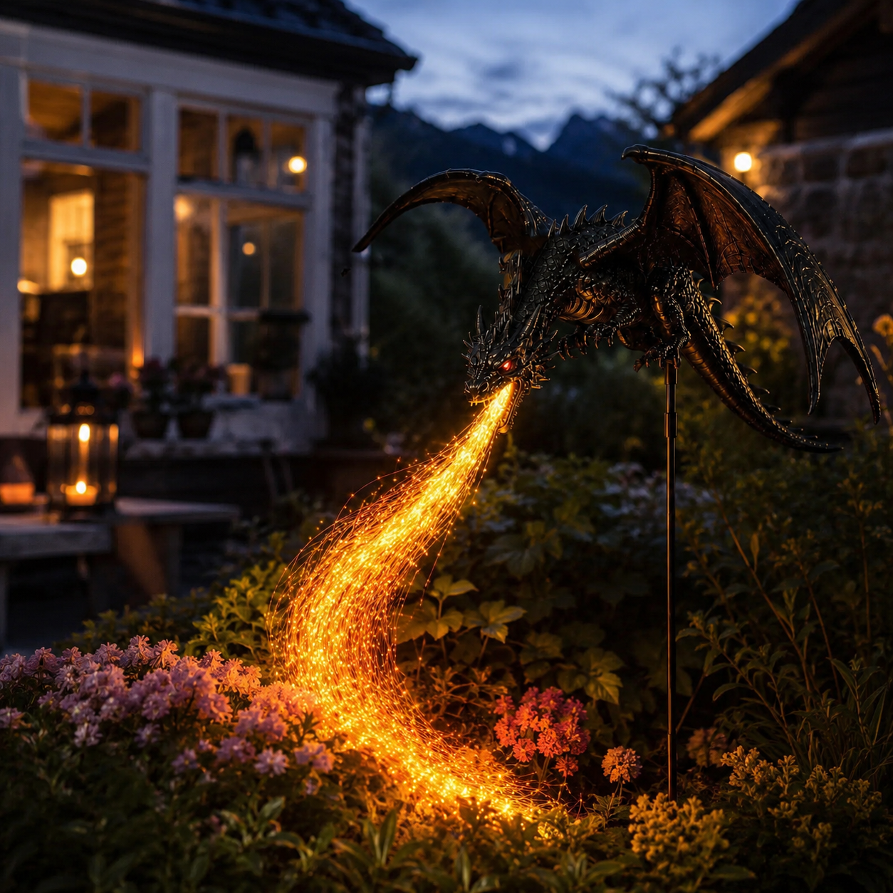 2027 Dragon’s Ember Solar Garden Decor