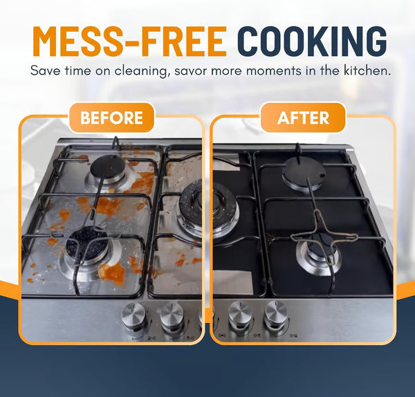 Reusable Gas Stove Burner Liners♻️ (Set of 4)