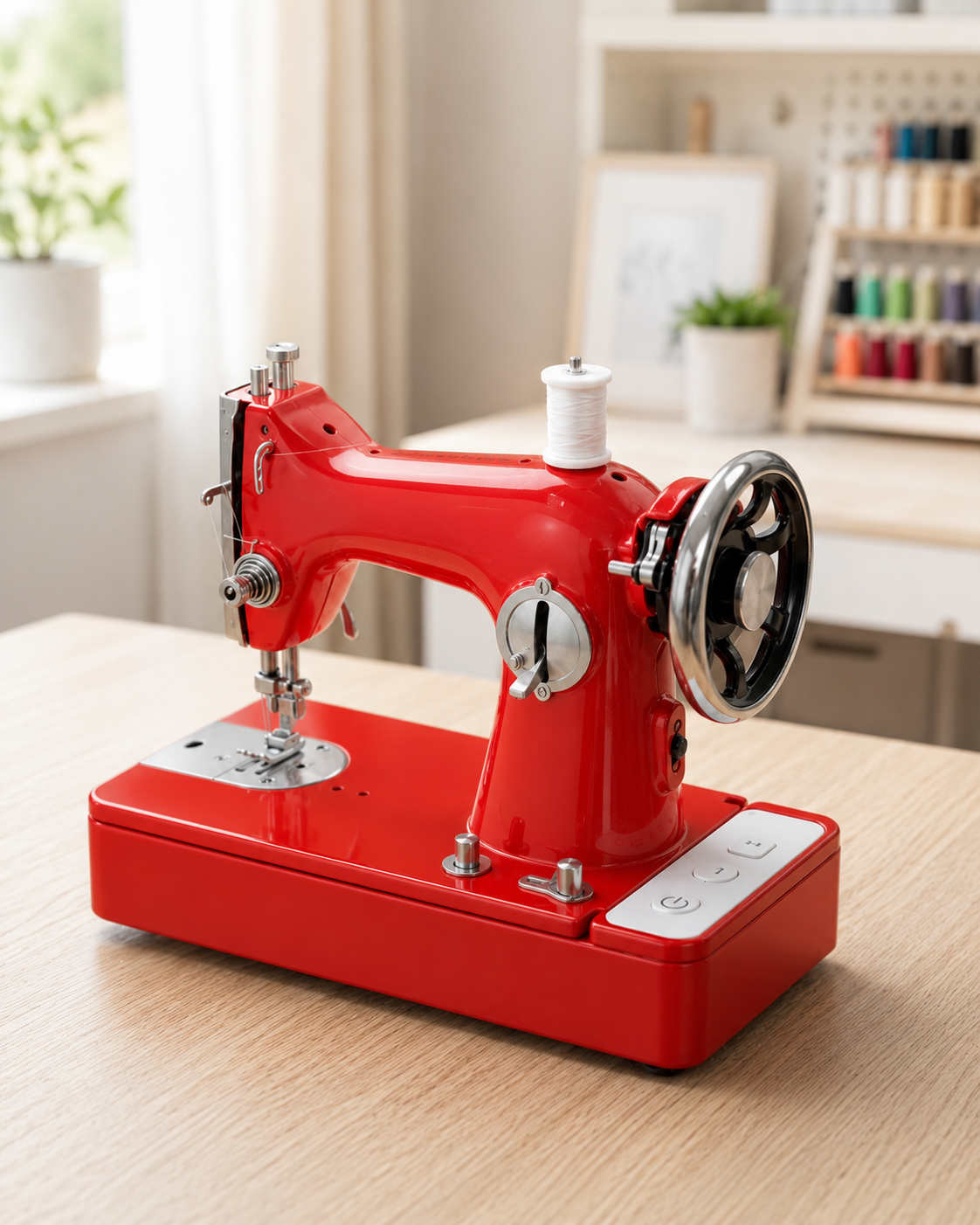 ❤️ Bring Back the Joy of Sewing – Vintage-Style Compact Electric Sewing Machine with Built-In Light & Starter Kit 🧵