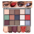 Smokey Red Eye Shadow Makeup Palette,15 Colors Gray Silver Brown Dark Shimmer Matte Makeup Pallet,Long Lasting Waterproof for Daily and Halloween,Vegan,Cruelty -free