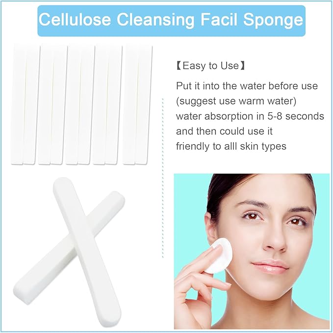 120 Count Compressed Facial Sponges, Face Cleansing Sponge for Estheticians Spa Wash Round Makeup Removal Sponge Pads for Women,Girls Compress Exfoliating Removal Sponge (White)