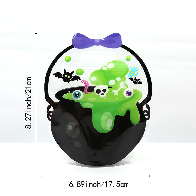 🎃50 Pcs Halloween Goodie Bags Plastic Candy Bag