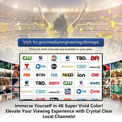 Indoor HDTV Antenna – Live Sports, News & Local TV Without Monthly Fees