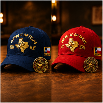 Republic of Texas Embroidered Cap
