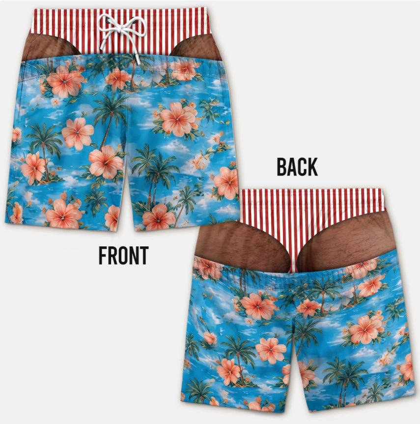 Custom Funny Patriotic Men Swim Trunks - Personalized Birthday Gifts For Husband, Son, Grandson, Brother, Grandpa, Dad, Yourself - Warning Wide Load