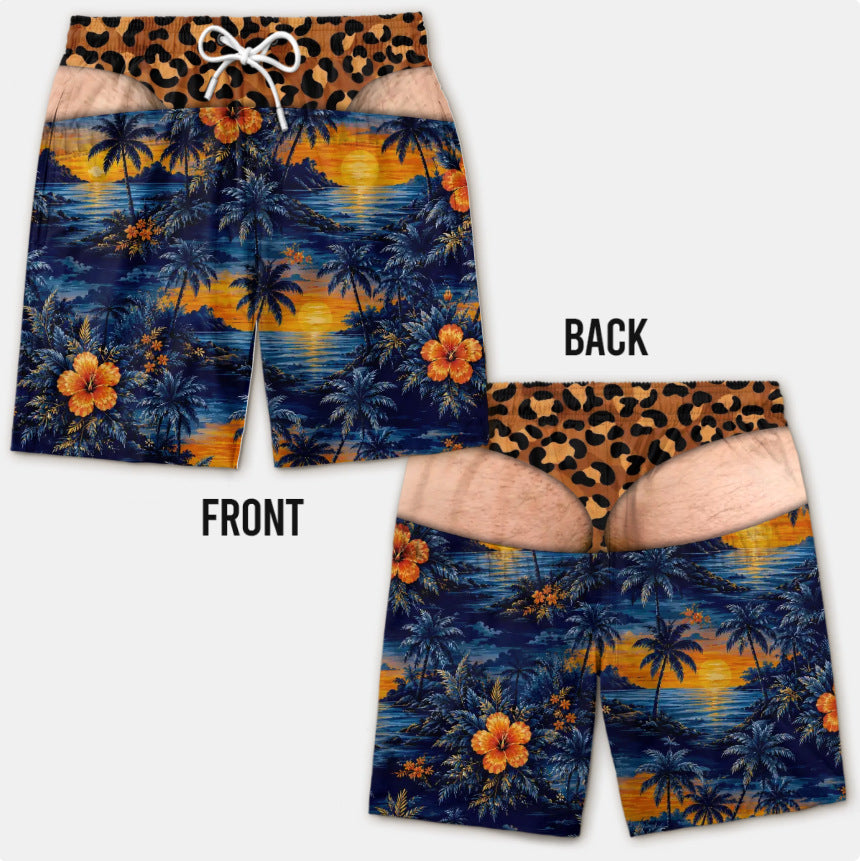 Custom Funny Patriotic Men Swim Trunks - Personalized Birthday Gifts For Husband, Son, Grandson, Brother, Grandpa, Dad, Yourself - Warning Wide Load