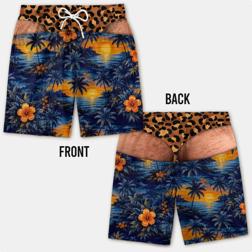 Custom Funny Patriotic Men Swim Trunks - Personalized Birthday Gifts For Husband, Son, Grandson, Brother, Grandpa, Dad, Yourself - Warning Wide Load