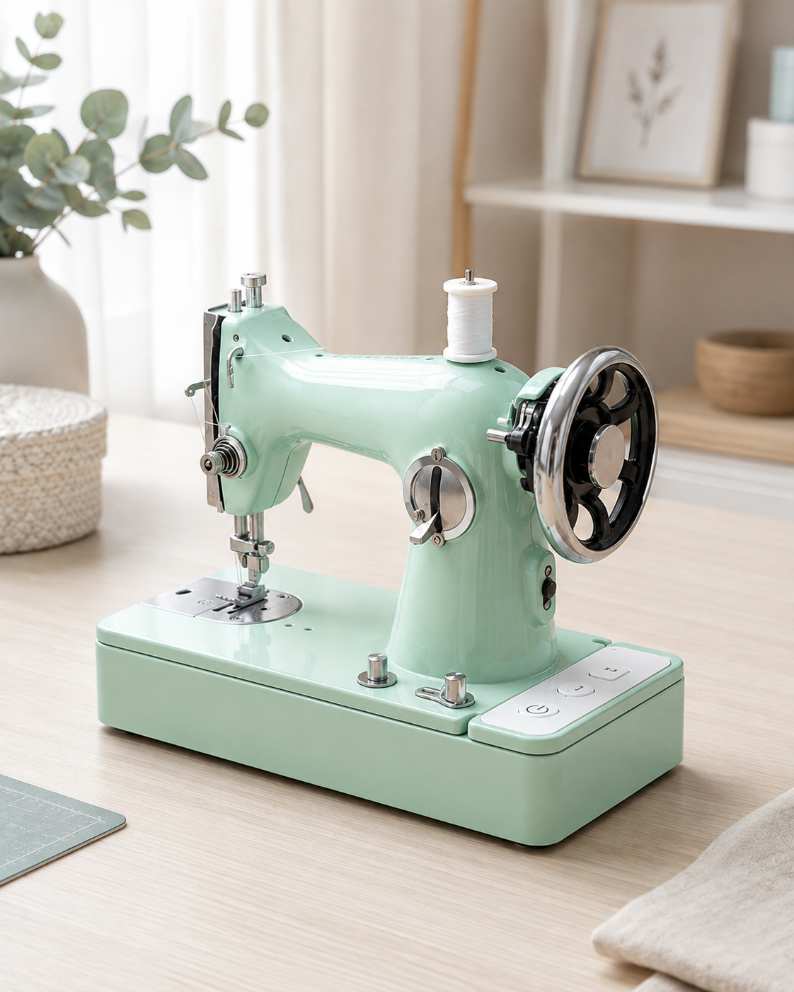 ❤️ Bring Back the Joy of Sewing – Vintage-Style Compact Electric Sewing Machine with Built-In Light & Starter Kit 🧵