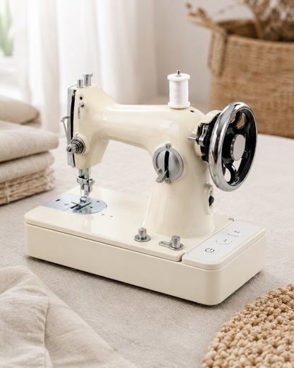 ❤️ Bring Back the Joy of Sewing – Vintage-Style Compact Electric Sewing Machine with Built-In Light & Starter Kit 🧵