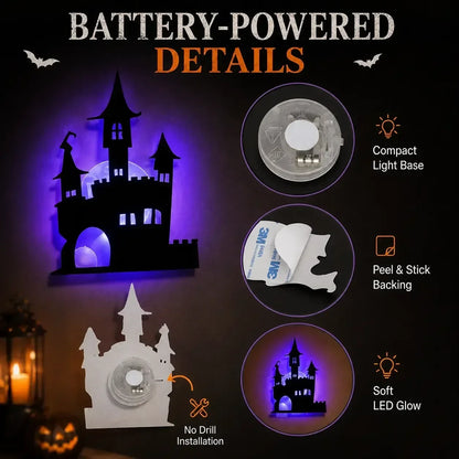 Halloween LED Silhouette Wall Light Stickers