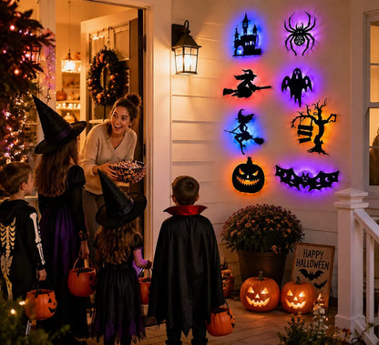 Halloween LED Silhouette Wall Light Stickers