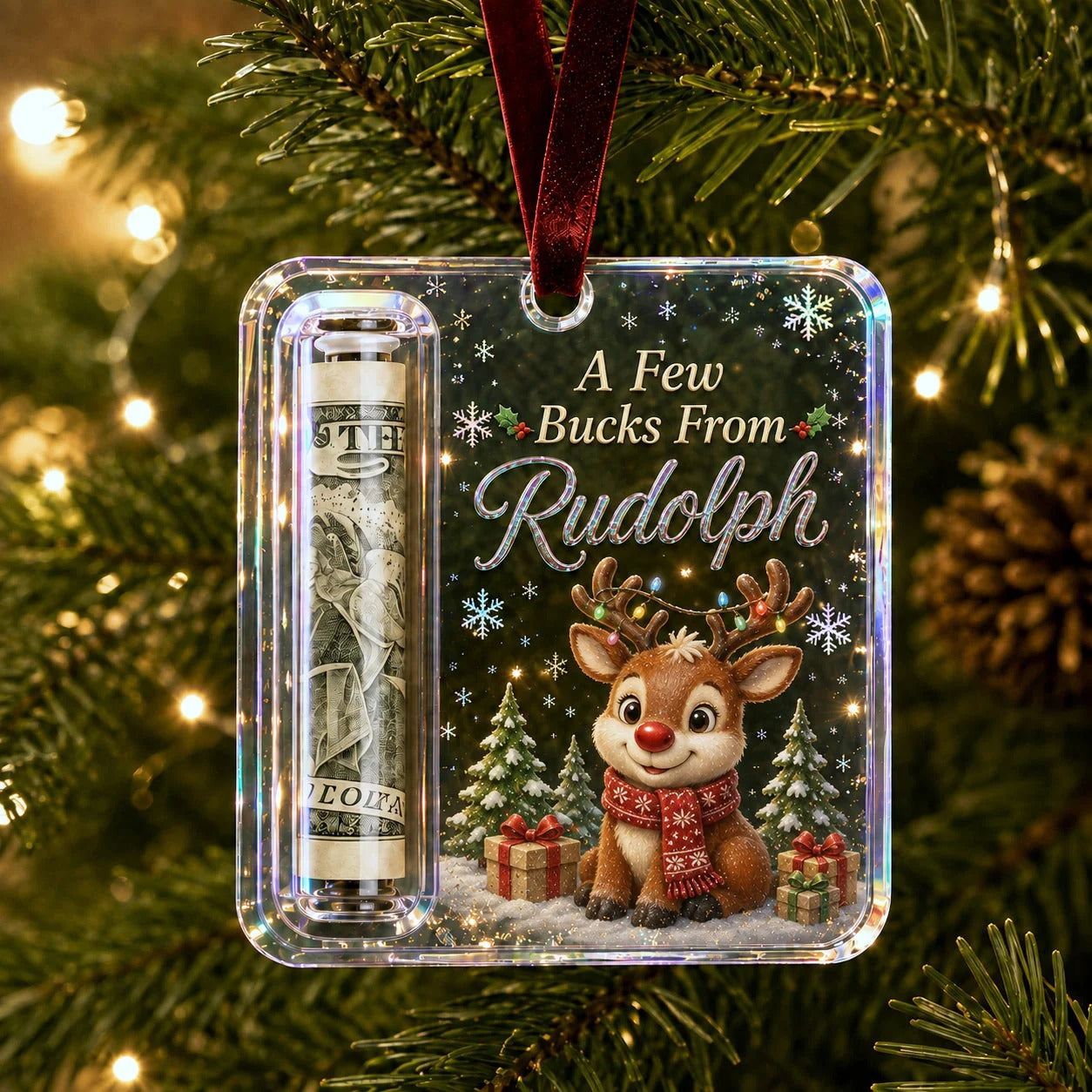 Christmas Cash Gift Ornament- Make Cash Feel Like A Real Christmas Gift💵