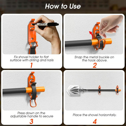 🚚 Heavy-Duty Shovel & Tool Mount