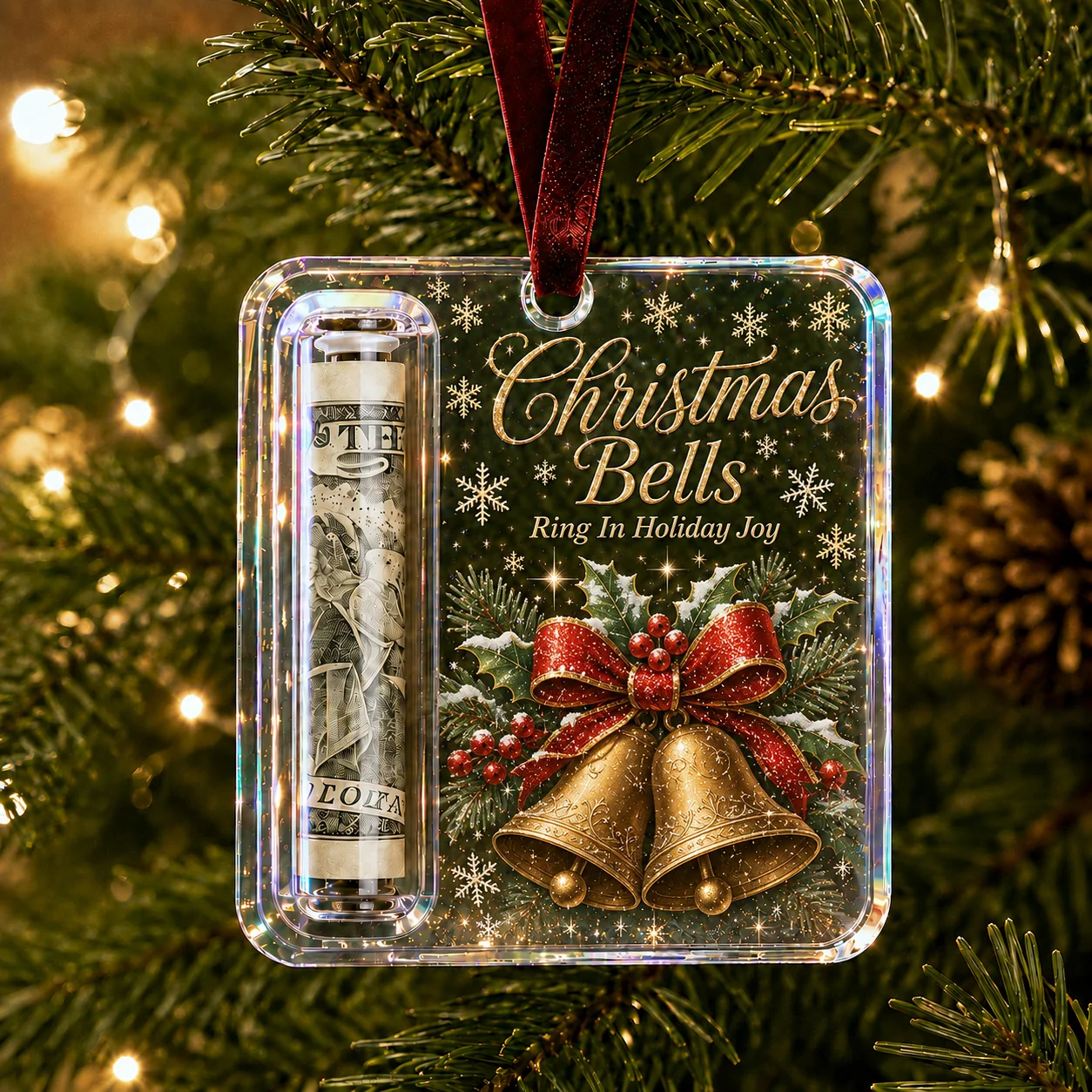 Christmas Cash Gift Ornament- Make Cash Feel Like A Real Christmas Gift💵
