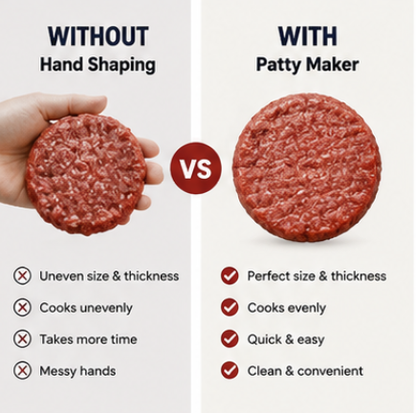 🍔Hamburger Patty Maker Tool for BBQ - Burger Shaper for Meat, Veggie Patties